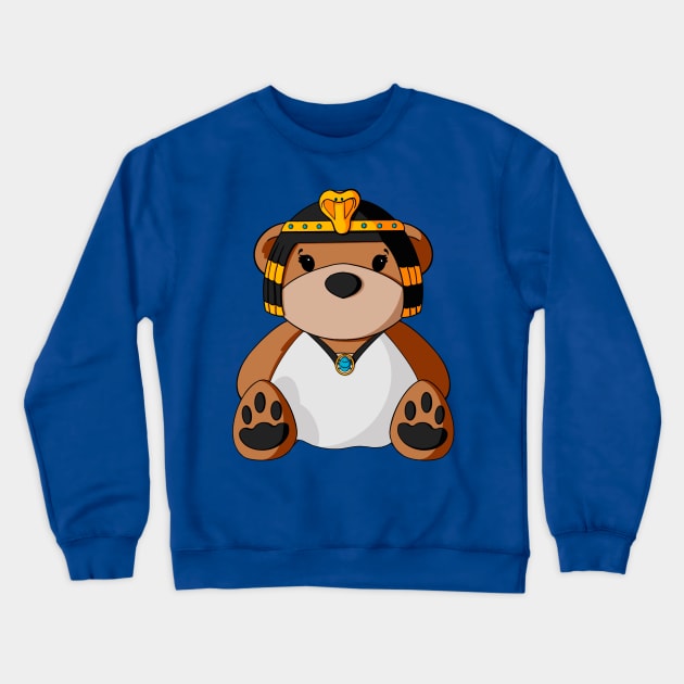 Cleopatra Teddy Bear Crewneck Sweatshirt by Alisha Ober Designs